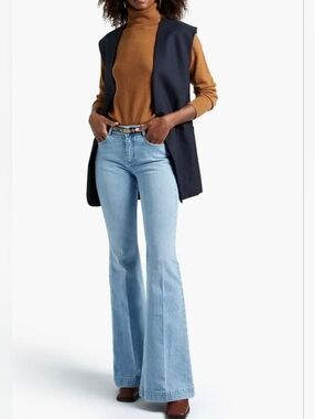 Stella Mccartney Salt & Pepper Belted Mid-Rise Jeans 27